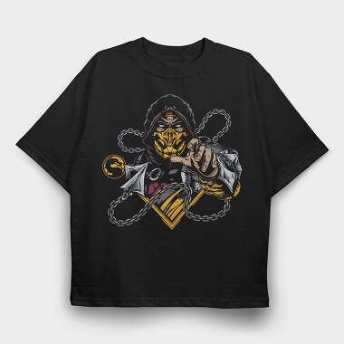 Pirate Chains Skull, Tricou Oversize Barbati (Unisex)