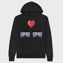 Pixelated Love, Hanorac Oversize Barbati (Unisex)