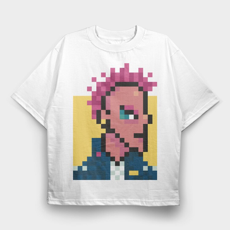 Pixelated Pony, Tricou Oversize Barbati (Unisex)