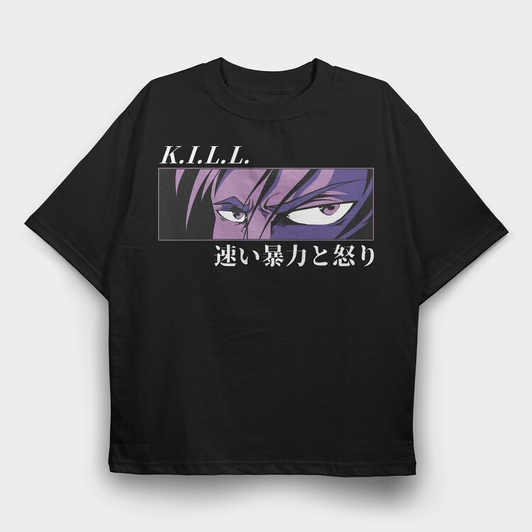 Purple Eyes Glare, Tricou Oversize Barbati (Unisex)