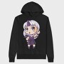 Purple Unicorn Girl, Hanorac Oversize Barbati (Unisex)