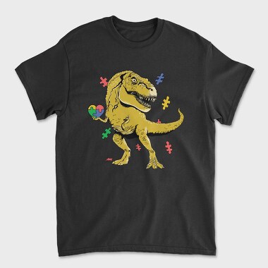 Puzzle Pie T Rex, Tricou Barbati (Unisex)