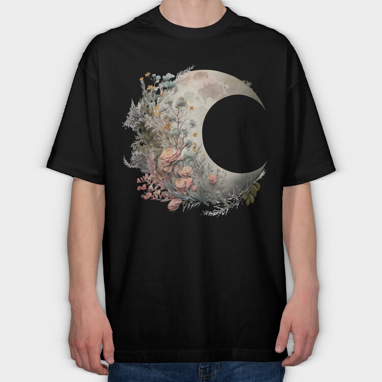 Moonlit Blossoms Garden, Tricou Oversize Barbati (Unisex)
