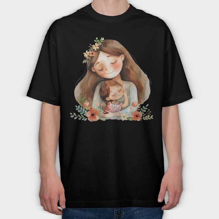 Mother Love Flowers, Tricou Oversize Barbati (Unisex)