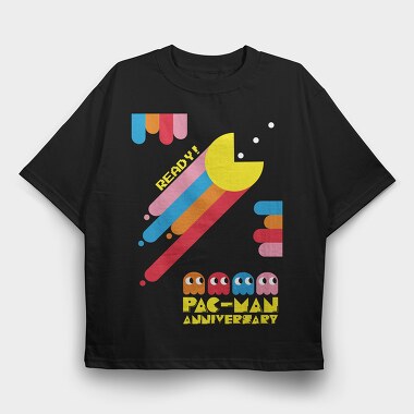 Ready Pac Man Anniversary, Tricou Oversize Barbati (Unisex)