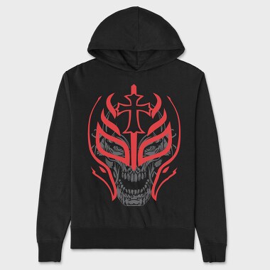 Red Skull Mask, Hanorac Oversize Barbati (Unisex)