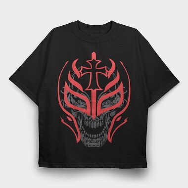 Red Skull Mask, Tricou Oversize Barbati (Unisex)