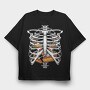 Ribs And Pizza, Tricou Oversize Barbati (Unisex)