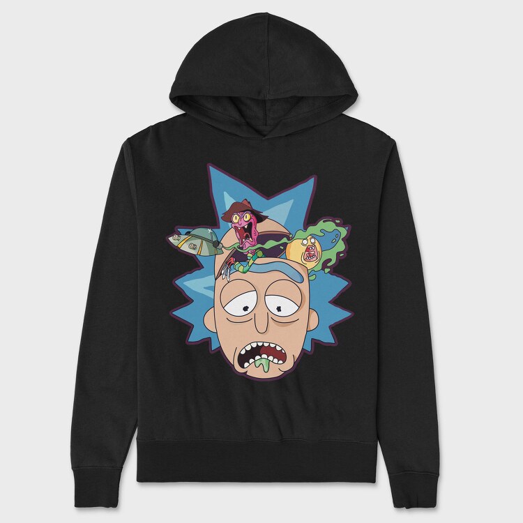 Rick And Morty Madness, Hanorac Oversize Barbati (Unisex)