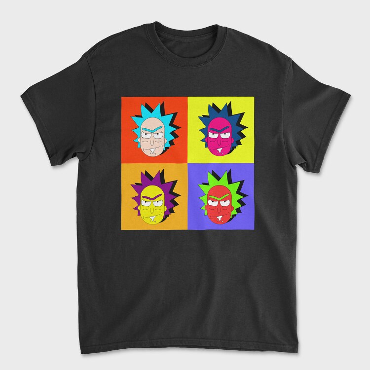 Rick And Morty Pop Art, Tricou Barbati (Unisex)