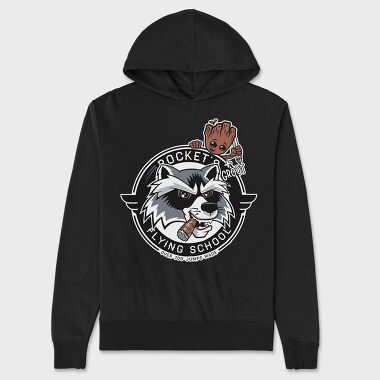 Rocket Raccoon School, Hanorac Oversize Barbati (Unisex)
