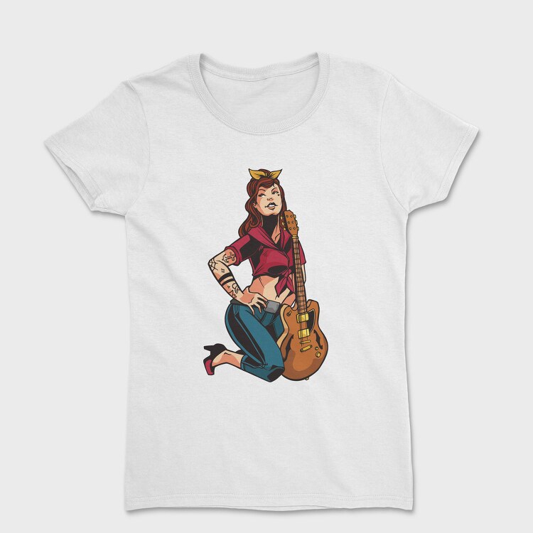 Rockstar Guitar Girl, Tricou Femei