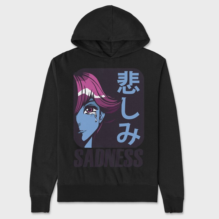 Sadness Tears Crying, Hanorac Oversize Barbati (Unisex)