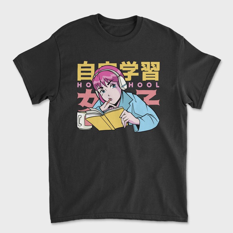 Self Study School Girl, Tricou Barbati (Unisex)