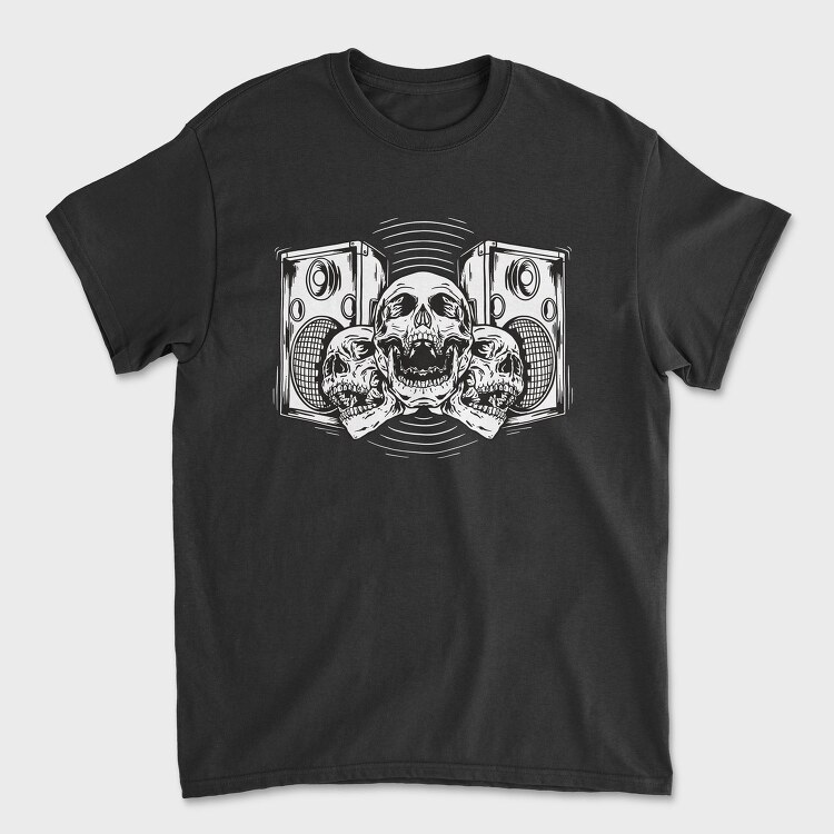 Skull Boombox, Tricou Barbati (Unisex)
