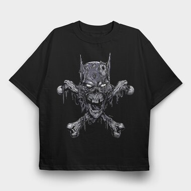 Skull Crossbones, Tricou Oversize Barbati (Unisex)