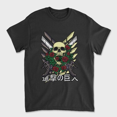 Skull Roses Guns, Tricou Barbati (Unisex)