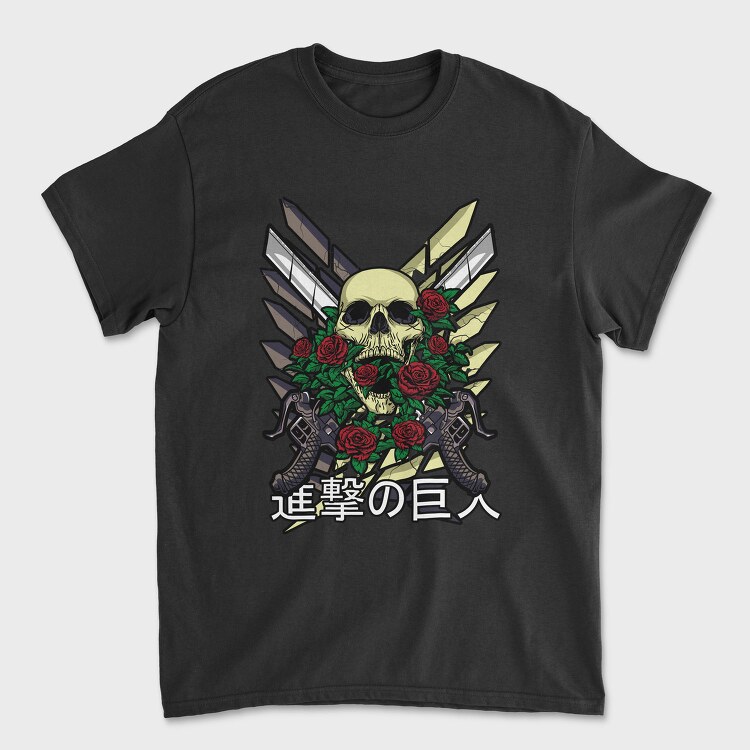 Skull Roses Guns, Tricou Barbati (Unisex)