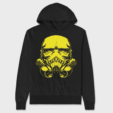 Skull Yellow Scream, Hanorac Oversize Barbati (Unisex)