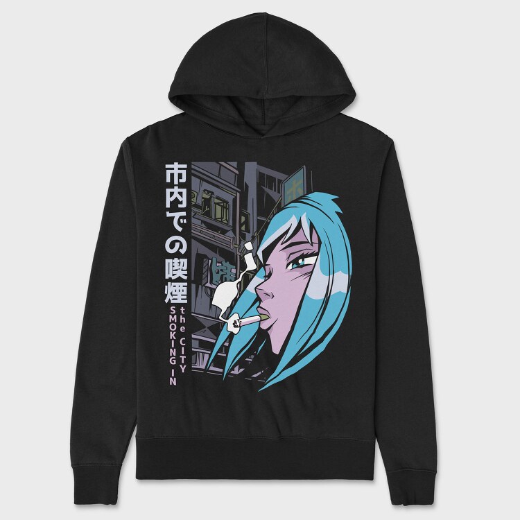 Smoking City Vibes, Hanorac Oversize Barbati (Unisex)