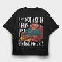 Snoozing Professor, Tricou Oversize Barbati (Unisex)