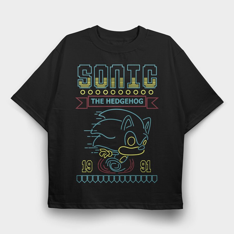 Sonic Speed Rush, Tricou Oversize Barbati (Unisex)