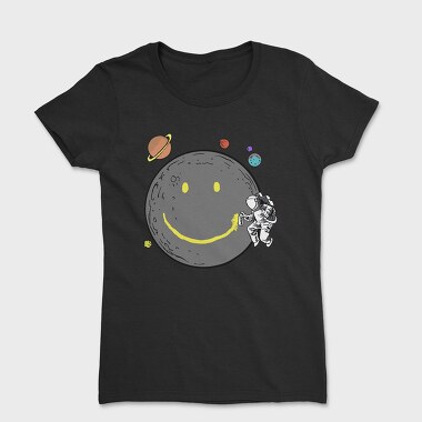 Space Smiley Astronaut, Tricou Femei