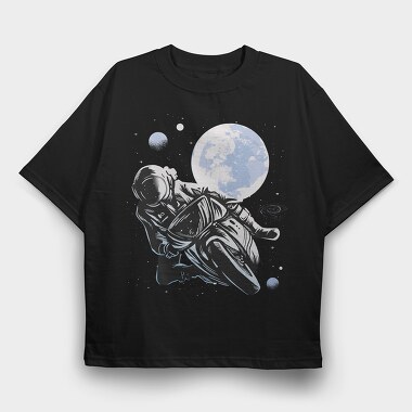 Spacewalk Moon, Tricou Oversize Barbati (Unisex)