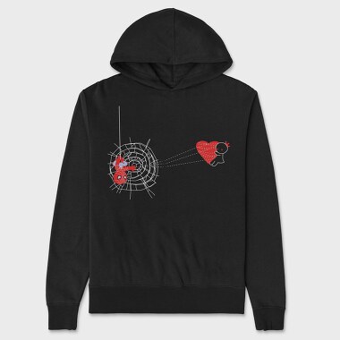 Spider Heart Love, Hanorac Oversize Barbati (Unisex)