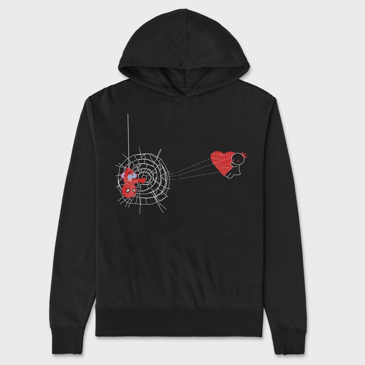 Spider Heart Love, Hanorac Oversize Barbati (Unisex)