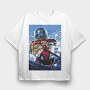 Spiderman Moon Wave, Tricou Oversize Barbati (Unisex)