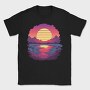 Retro Sunset View, Tricou Barbati (Unisex)