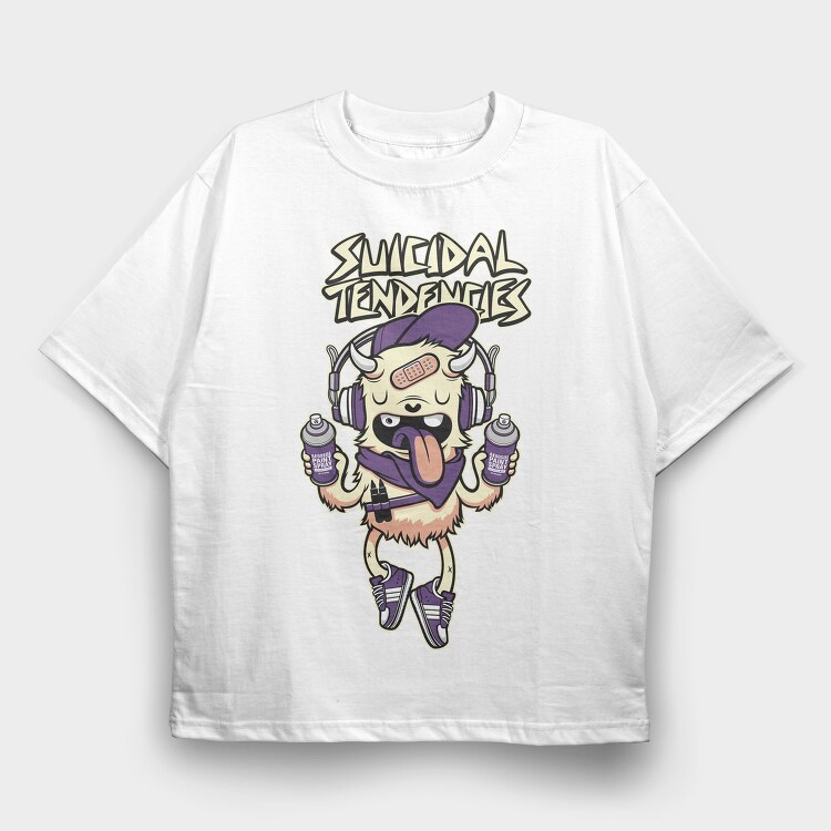 Spray Paint Monster, Tricou Oversize Barbati (Unisex)