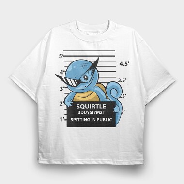 Squirty Mugshot, Tricou Oversize Barbati (Unisex)