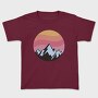 Retro Sunset Mountain, Tricou Copii