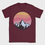 Retro Sunset Mountain, Tricou Barbati (Unisex)