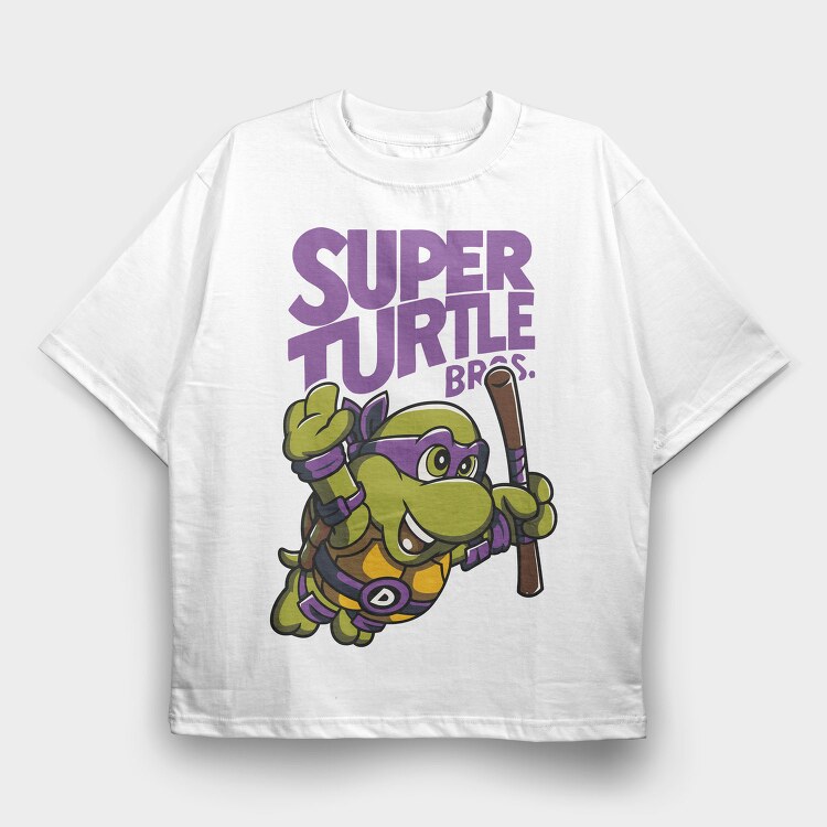 Super Turtle Bros, Tricou Oversize Barbati (Unisex)