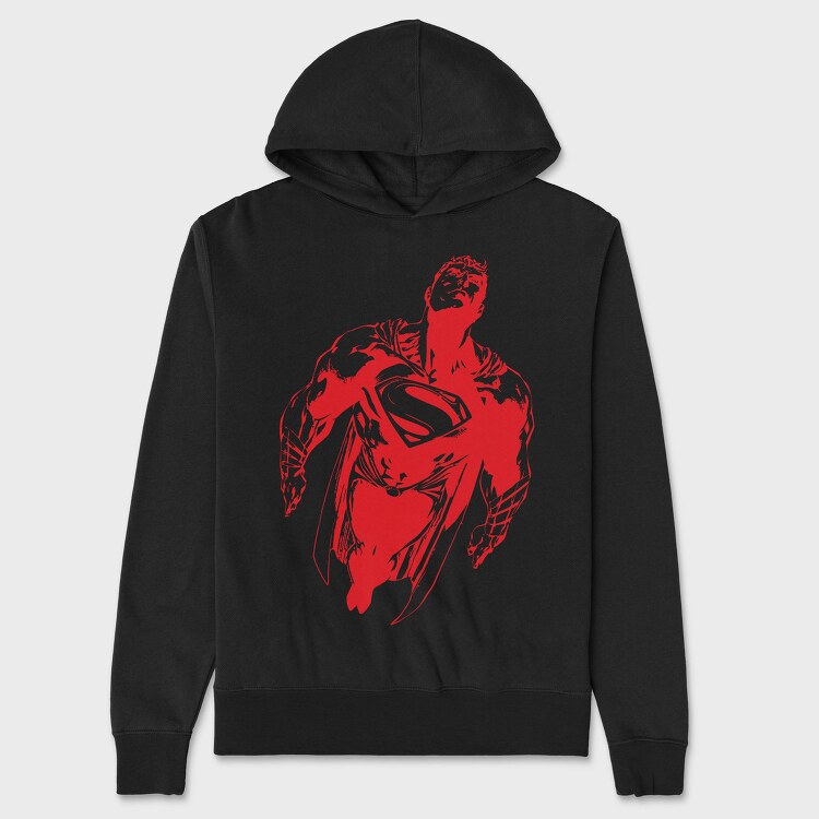 Superman Red, Hanorac Oversize Barbati (Unisex)