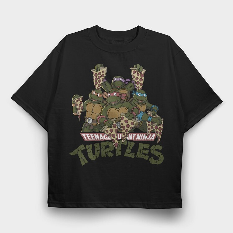 Teenage Mutant Ninja Turtles 1, Tricou Oversize Barbati (Unisex)
