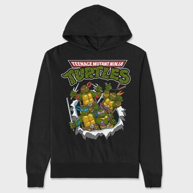 Teenage Mutant Ninja Turtles 4, Hanorac Oversize Barbati (Unisex)