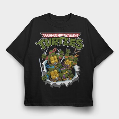 Teenage Mutant Ninja Turtles 4, Tricou Oversize Barbati (Unisex)