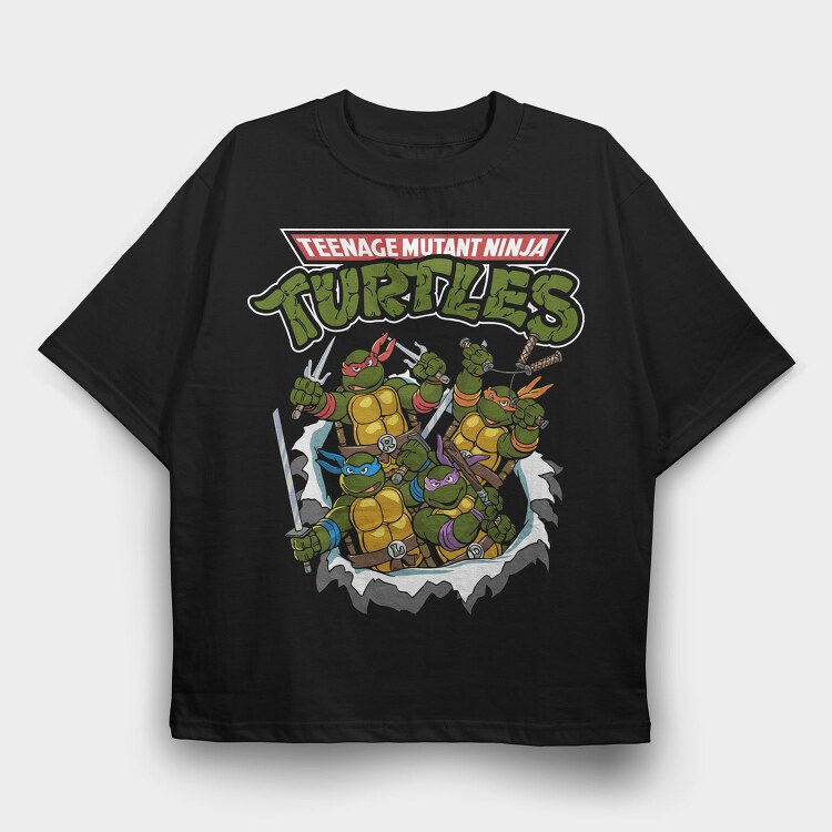 Teenage Mutant Ninja Turtles 4, Tricou Oversize Barbati (Unisex)
