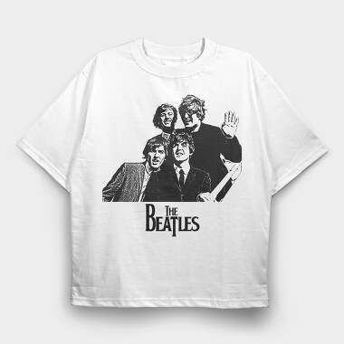 The Beatles Wave, Tricou Oversize Barbati (Unisex)