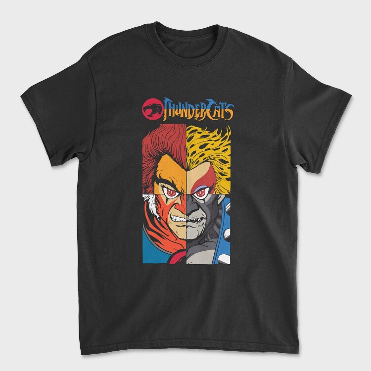 Thundercats Split Face, Tricou Barbati (Unisex)