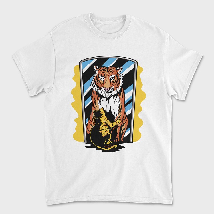 Tiger Cat Embrace, Tricou Barbati (Unisex)