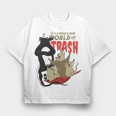 Trashy Possums, Tricou Oversize Barbati (Unisex)