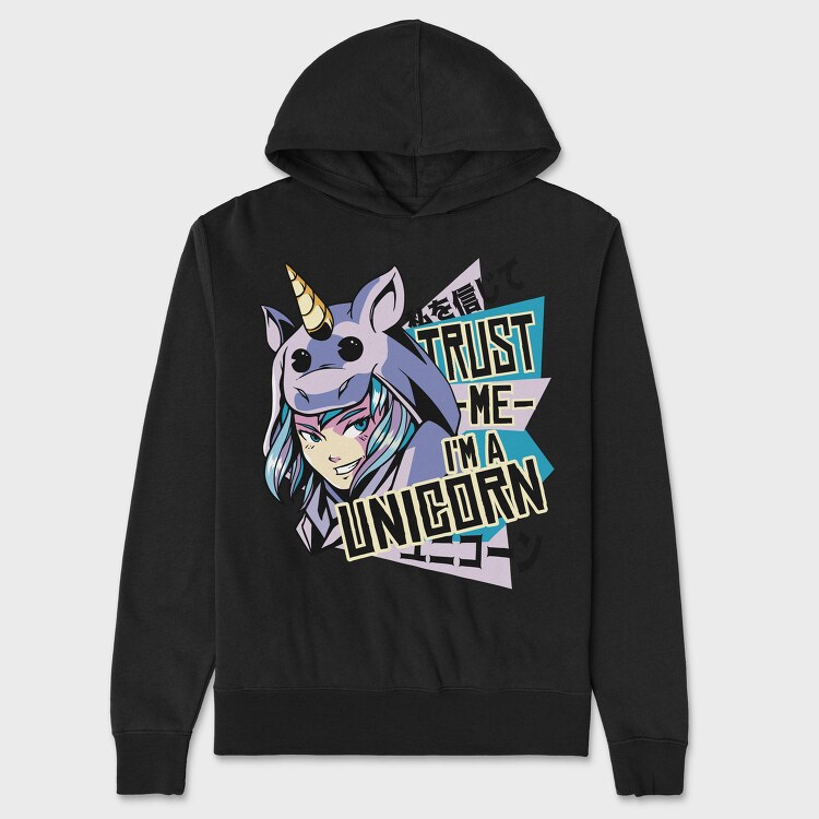 Trust Me Unicorn, Hanorac Oversize Barbati (Unisex)