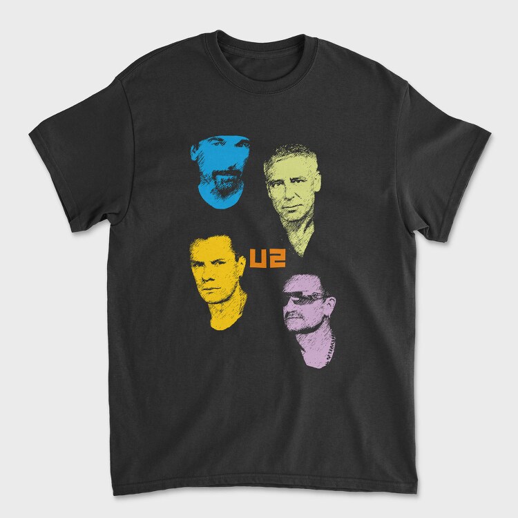 U2 Faces, Tricou Barbati (Unisex)