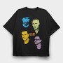 U2 Faces, Tricou Oversize Barbati (Unisex)