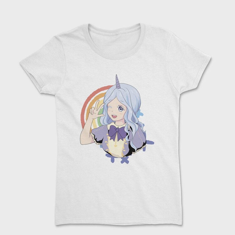 Unicorn Rainbow Girl, Tricou Femei